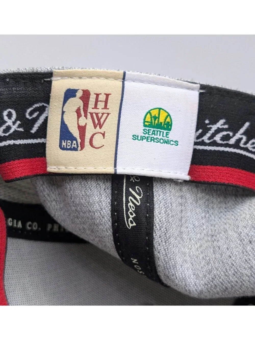 Seattle Supersonics Mitchell & Ness Gray Hat Fitted HWC Size S/M Hardwood NBA